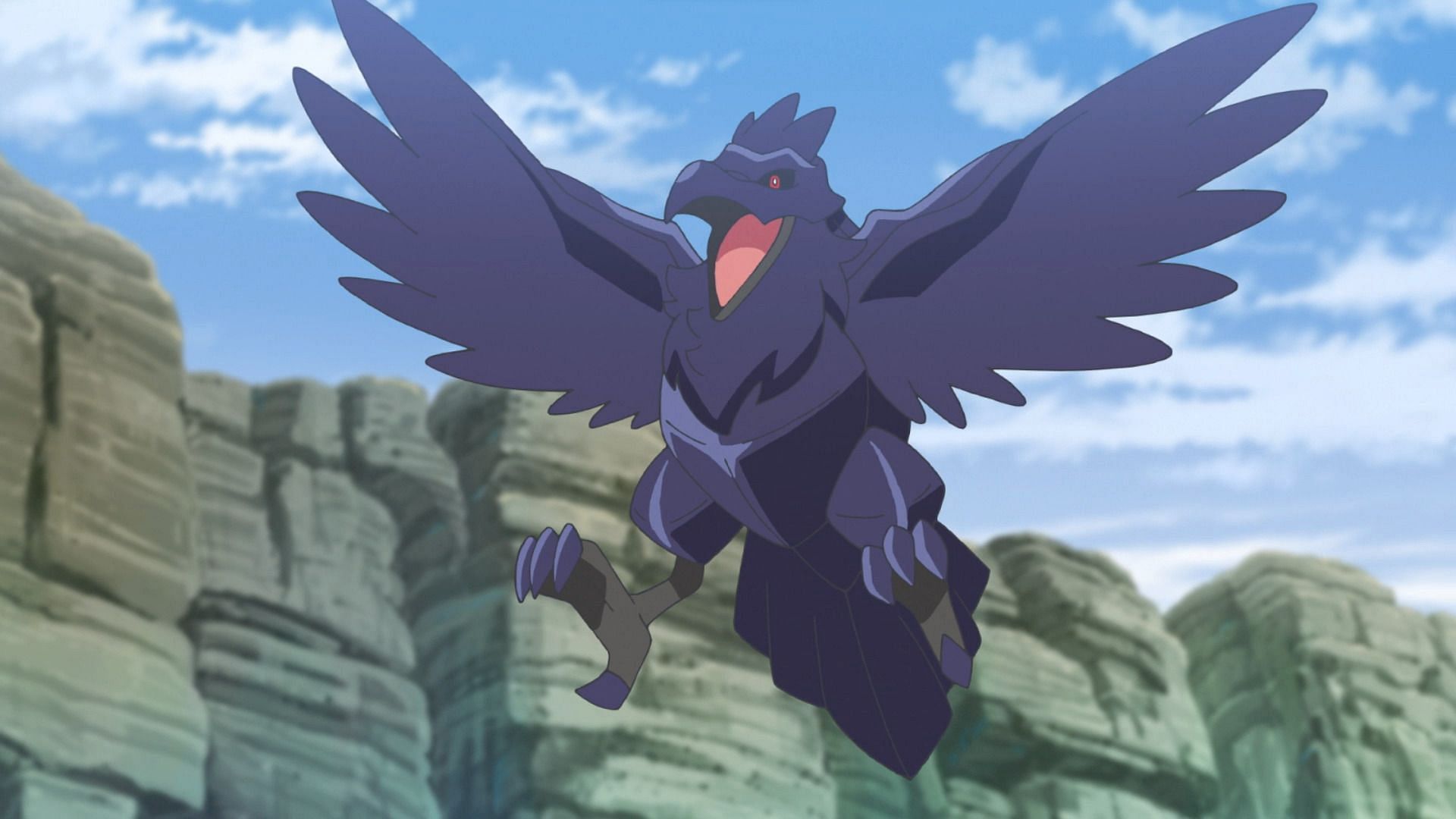 Corviknight nell'anime (immagine tramite TPC)