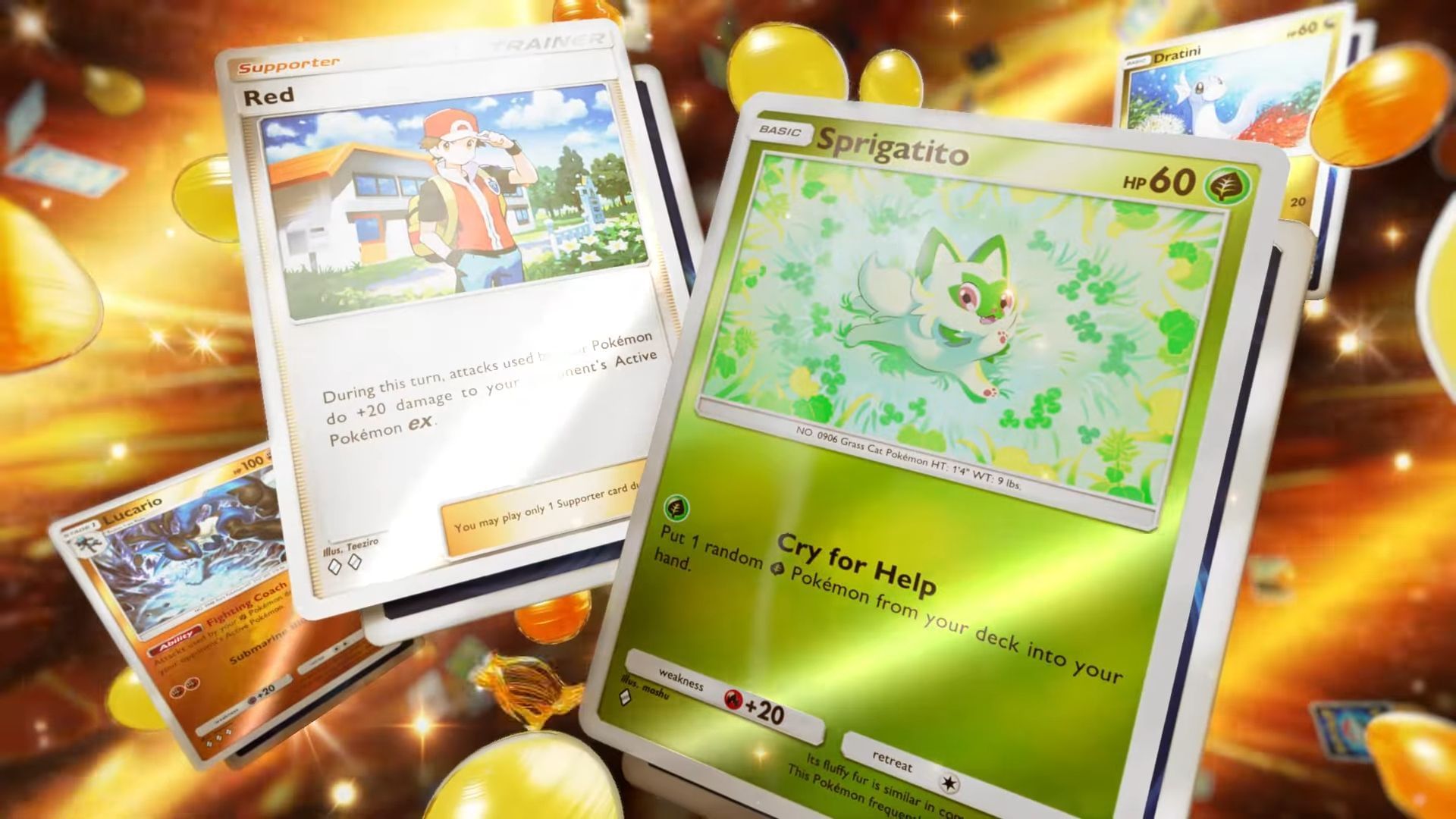 Varianti di fogli parallele come si vede nell'anteprima del set (immagine tramite la società Pokemon)